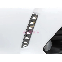 2016 2017 Chrome Car Styling Front Daylight Cover Fog Lamp Overlay Light Trim Panel Bumper For Toyota Vios FS Accessories