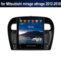 For Tesla Style 2 Din Android 13 Car Radio for Mitsubishi mirage attrage 2012-2018 Multimedia Video Player GPS Stereo Carplay