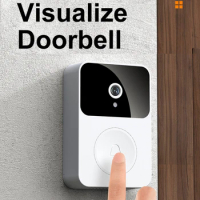 WiFi Video Doorbell 1080P HD Visual Wireless Smart Security Doorbell Camera IR Night Vision 2-Way Audio Real-Time Monitoring