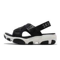 Skechers 涼鞋 Daddy-O-Dibs 黑 白 彈力帶 女鞋 涼拖鞋 基本款【ACS】 163051-BLK