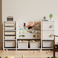 免運 兒童玩具收納整理架寶寶家用儲物置物架大容量柜子幼兒園繪本書架