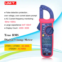 UNI T UNI-T Digital Clamp Meter UT201+ UT202+ UT202A+ AC DC Current Amperimetro Tester Clamp Multimeter Resistance Frequency