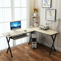 電腦桌 辦公桌 【】電腦桌 臺式家用辦公桌書桌簡易鋼木轉角電腦桌