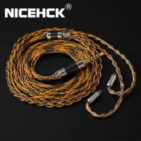 NiceHCK 8 Core Silver Plated and Copper Mixed Earphone Upgrade Cable 3.5/2.5/4.4mm MMCX/QDC/0.78mm 2Pin For DB3 MK4 ST-10s