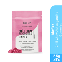 BIOFIZZ Chill Chew Ashwagandha Gummies 2.5g X 8's for Relax, Sleep, Stress, Gummy, Gummy Halal