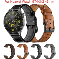 22mm Leather Strap For Huawei Watch GT 4 GT4 46mm Smart Watch Bracelet Band for Huawei GT 3 2 GT3 SE GT2 Pro 46mm Wristband Belt
