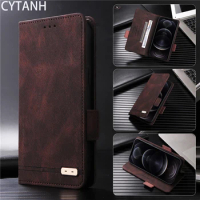 For Sony Xperia 1 5 10 II III IV V 2023 Fusion Flip PU Leather Wallet Magnetic Buckle Case For Sony 1 5 10 Anti-Fall Phone Coque