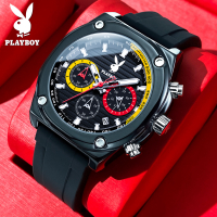 PLAYBOY Counter สินค้าแท้3060ใหม่เทปกาวแบบเรียบง่ายนาฬิกาควอตซ์ใหม่นาฬิกาสำหรับผู้ชายนาฬิกาสำหรับผู้ชายกันน้ำ30มม.