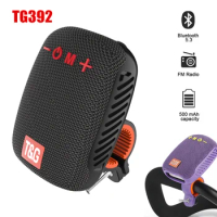 TG392 Bluetooth Speaker Portable Wireless Mini Bass Column FM Radio Soundbar Boombox Music Play Loudspeaker For Riding Cycling