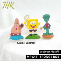 MP S43 - Hiasan Kue Cake Topper Mainan Plastik Sponge Bob