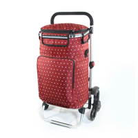 High Quality Foldable Shopping Trolley Bag Portable 6 Wheels Climbing Shopping Cart