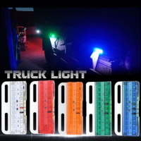 1Pc 24 LED Truck Side Marker Lights Warning Tail Light Car Auto Trailer Lamps Amber DC24V For Truck Decoration Lorry Signal Lamp