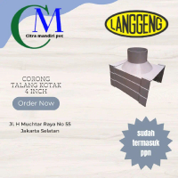 Corong Outlet Bak Kontrol Talang PVC Kotak 4 Inch Corong Talang Kotak SG 140 langgeng