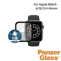 【PanzerGlass】Apple Watch 6/SE/5/4 44mm 滿版全膠耐衝擊高透鋼化曲面玻璃保護貼