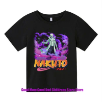 2024 New Naruto Zhu Li Naruto Summer Cool Children t shirt Leisure Pillar Man Cartoon T-shirt Boys And Girls 3-15 Years Old