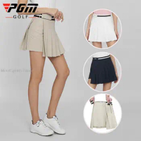 PGM Women Fashion Golf Skirt Sports High Waist Elegant Pleated Short Skort Lady Detachable Golf Shorts 2 in 1 Slim Skirts