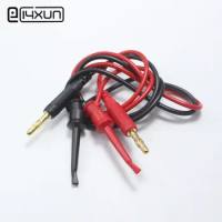 1pcs 500mm multimeter pen extension test hook clip with 4mm banana plug 16AWG silicone cable 30VDC-60VAC /Max.20A