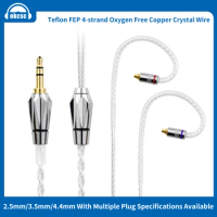 OKCSC MMCX Earphones Balanced Cable 2.5mm/3.5mm/4.4mm Plug for MMCX SHURE SHURE SE215 SE315 SE425 S535 Upgraded HiFi Audio Cable