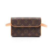 【二手名牌BRAND OFF】LOUIS VUITTON LV 路易威登 棕色 原花 帆布 Pochette Florentine XS 腰包 M51855