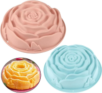 Silicone Bundt Cake Pan10 inch Bundt Cake Pans Nonstick2 Pack Silicone Bundt Pans for Baking Jello G