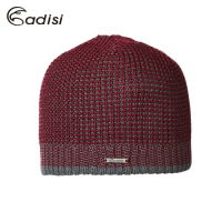 ADISI Primaloft雙色立體花紋針織雙層保暖帽 AS18097【棗紅】
