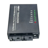 Wanglink Ethernet Fiber Switch 4 RJ45 2 SC Optical Media Converter Single Mode Fiber Media Converter