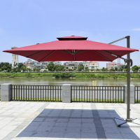 鋁合金羅馬傘傘戶外遮陽傘 庭院沙灘大型廣告方形傘