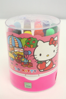 大賀屋 hello kitty 12色 彩色筆 筆筒裝 三麗鷗 筆 畫畫 文具 著色 正版 授權 T0001 451