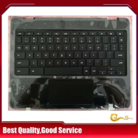 YUEBEISHENG 95%New/org For Samsung chromebook XE510C24 XE513C24 Palmrest US Keyboard upper cover Touchpad,Black