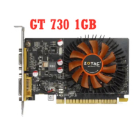 ZOTAC GT730 1GB Video Card GT 730 1G D3 GDDR3 Graphics Cards for nVIDIA Geforce GTX730 1G Dvi VGA Low Heat Dissipation Map Used