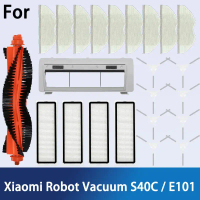 Compatible For (Xiaomi Robot Vacuum S40C / E101  Spare Parts Accessories Kits Main Side brush HEPA F