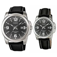 JAM TANGAN COUPLE CASIO ANALOG ORIGINAL KULIT BLACK SILVER MTP-1314L-8A LTP-1314L-8A MTP 1314L 8A LT