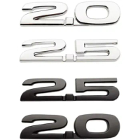 3D Metal 2.0 2.5 Letters Car Fender Emblem Rear Trunk Badge Sticker For Mazda 3 6 Axela CX5 CX7 MX5 Chrome Black Accessories
