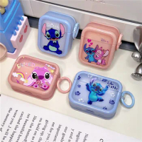 Cute Cartoon Stitch Disney Earphone Case For AirPods 1 2 3 Pro Pro2 Wireless Bluetooth earphones Headset Angel Box Cover