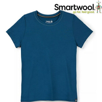 Smartwool Sport 女款 美麗諾羊毛運動型短袖T恤 SW016640 G74 暮光藍
