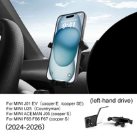 aimey ที่ยึดศัพท์แบบแรงโน้มถ่วงสำหรับCooper S E SE Countryman U25 J01 EV J05 Aceman F65 F66 GPS LHD 