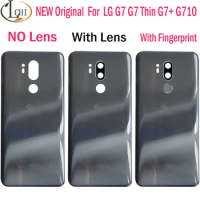 New Glass For LG G7 ThinQ Battery cover Door G7+ G710 G710EM Rear Housing Back Case With Adhesive For LG G7 Fit G7 One