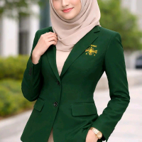 Jas Mualimat NU - Blazer Wanita Logo Bordir Muslimat NU Elegan & Nyaman untuk Berbagai Acara - Canti
