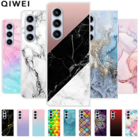 For Galaxy Z Fold5 5G Case Z FOLD 5 Clear Painted Hard PC Phone Covers for Samsung Galaxy Z Fold5 Back Cases ZFold5 Marble Paras