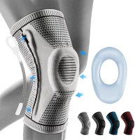 Outdoor sports summer compression silicone spring breathable knee pads for hiking, running, basketba