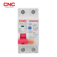 CNC YCB6HLN-63 RCBO MCB 30mA Residual Current Circuit Breaker 230V 50/60Hz Over Current Leakage Protection 16/20/25/32/40/50/63A