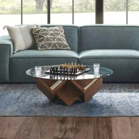 Glass Decor Coffee Tables Side Low Lateral Transparent Modern Coffee Tables Industrial Unique Table Basse Furniture Living Room