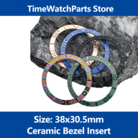 Seiko Watch Bezel Insert YACHT-MASTER Ceramic Bezel Insert 38mm GMT Insert For SKX007 SKX009 SRPD Watch Cases Replace Mod Parts