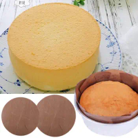 Cake Biscuit Non-stick Reusable Round Cookies Cake Tin Liner Oilpaper Pan Sheet Baking Mat