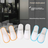 Bathroom Supplies Travel Portable Disposable Slippers Brushed Cotton Slippers Thickened Non-slip Comfort Hotel B&amp;B Guesthouse