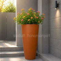 Pot Terakota Tinggi 80cm Model V D40T80 Jumbo Hitam