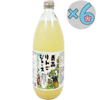 RealShop 日本青森99.8％ 現採鮮榨蘋果汁 大罐裝1000ml x6瓶(非濃縮還原 不加一滴水 真食材本舖)
