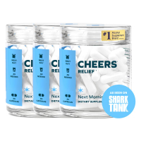{grdrgzg} Cheers Relief | Supplement with Ginger White Willow Bark L-Theanine Caffeine | 12 Doses | 