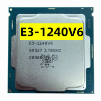 ใช้ Xeon E3-1240V6 CPU 3.70GHz 8M LGA1151 E3-1240 V6 Quad-Core เดสก์ท็อป E3โปรเซสเซอร์จัดส่งฟรี E3 1240 V6