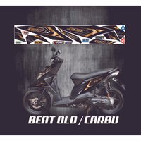 VARIASI STRIPING MOTOR BEAT OLD CARBU  / STIKER BEAT KARBU BEAT OLD STIKER VARIASI STRIPING MOTOR HO